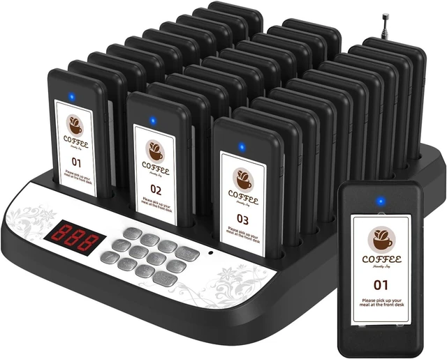 Main image of Restaurant Pager System with 30 Buzzers