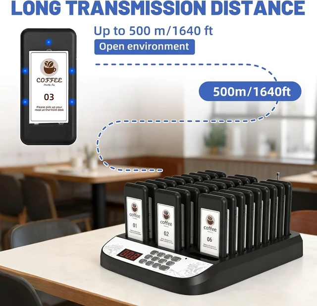Alt view image 4 of 7 - Restaurant Pager System with 30 Buzzers