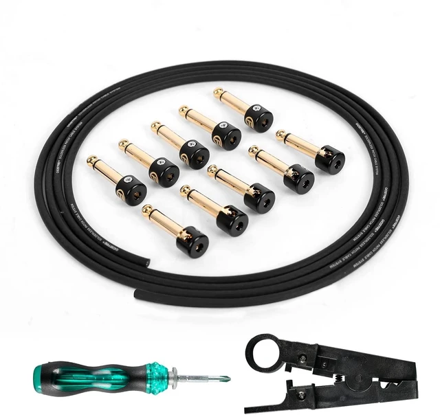 Main image of DIY Solderless Pedalboard Cable Kit, Right/Straight Angle (SP-02)
