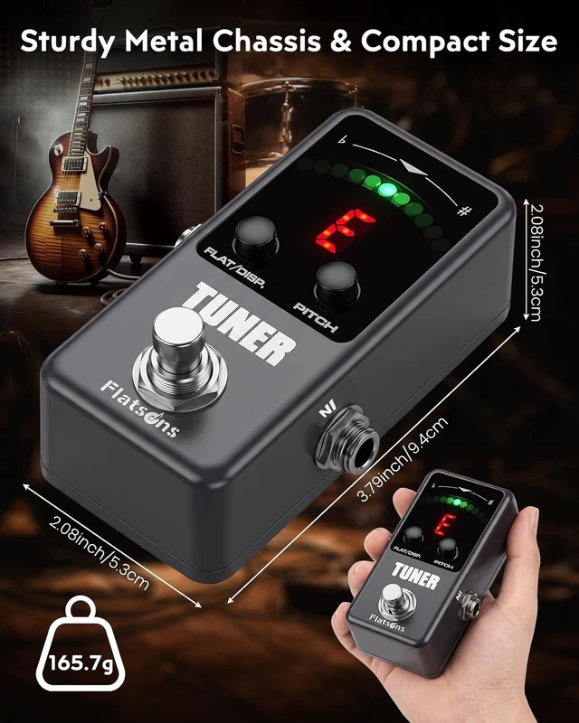 Alt view image 6 of 7 - Guitar Tuner Pedal Fast, Accurate Chromatic Tuner with True Bypass