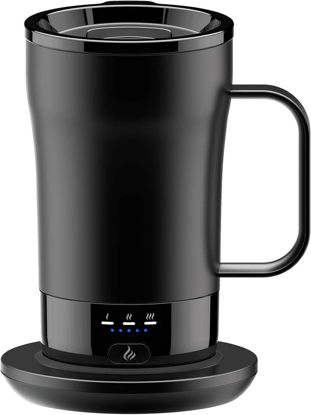 Main image of 14oz Rechargeable Self-Heating Coffee Mug Temperature-Control Smart Cup Keeps Drinks Hot, Great Gift for Women & Slow Sippers
