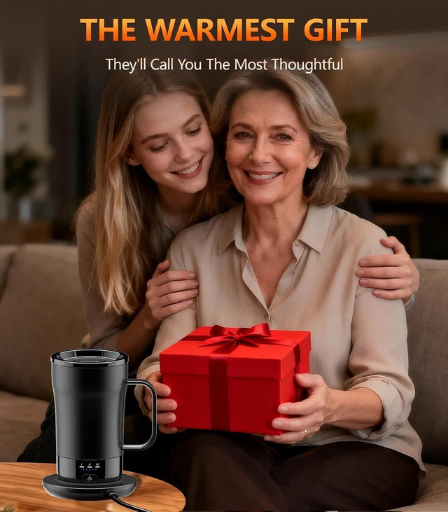Alt view image 7 of 7 - 14oz Rechargeable Self-Heating Coffee Mug Temperature-Control Smart Cup Keeps Drinks Hot, Great Gift for Women & Slow Sippers