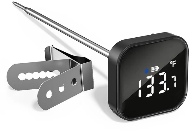 Main image of Rechargeable Coffee Thermometer with 3-Color Temperature Indicator