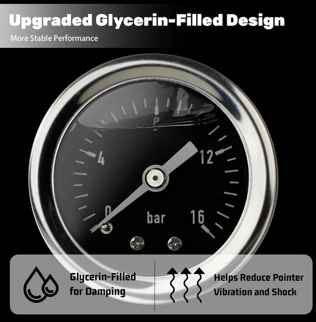 Alt view image 5 of 7 - Upgraded E61 Group Head Pressure Pump Gauge Compatible with Faema, Rocket, ECM, Lelit, Expobar & Similar E61 Espresso Machines