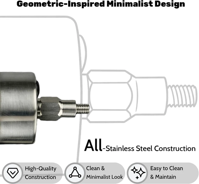 Alt view image 7 of 7 - Upgraded E61 Group Head Pressure Pump Gauge Compatible with Faema, Rocket, ECM, Lelit, Expobar & Similar E61 Espresso Machines