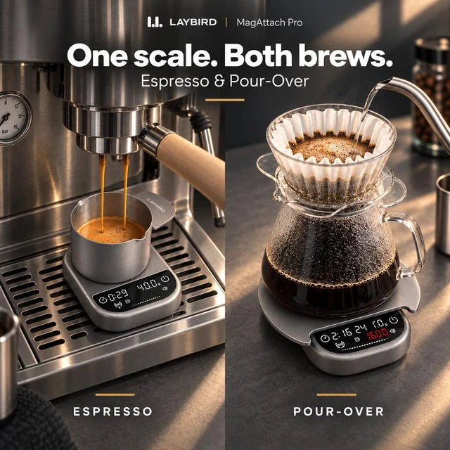 Alt view image 5 of 7 - MagAttach Pro Espresso & Pour-Over Coffee Scale with Timer