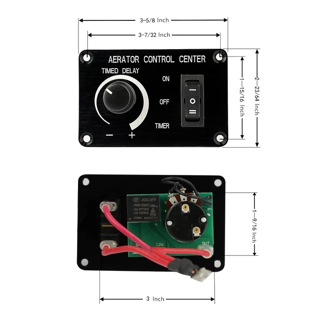 Alt view image 7 of 7 - Livewell Timer Switch Panel for Boat Aerator, Variable 12 Volt 10A
