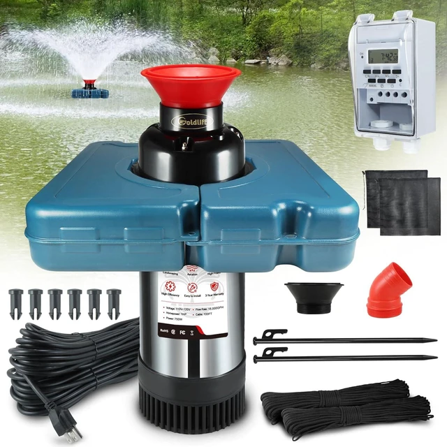 Main image of Pond Fountain Aerator F2 1HP 750W 15000GPH Floating Fountain Pump