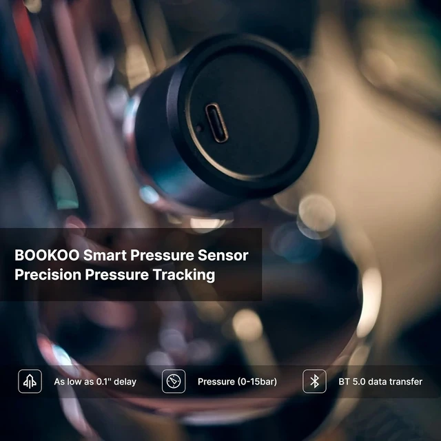 Alt view image 3 of 7 - Espresso Monitor E61 Group Pressure Gauge Wireless Smart Pressure Sensor with APP Precise Tracking, G1/8 Thread & M6 Adapter, Smart Data Analysis