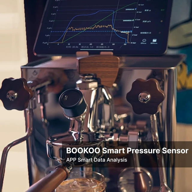 Alt view image 6 of 7 - Espresso Monitor E61 Group Pressure Gauge Wireless Smart Pressure Sensor with APP Precise Tracking, G1/8 Thread & M6 Adapter, Smart Data Analysis
