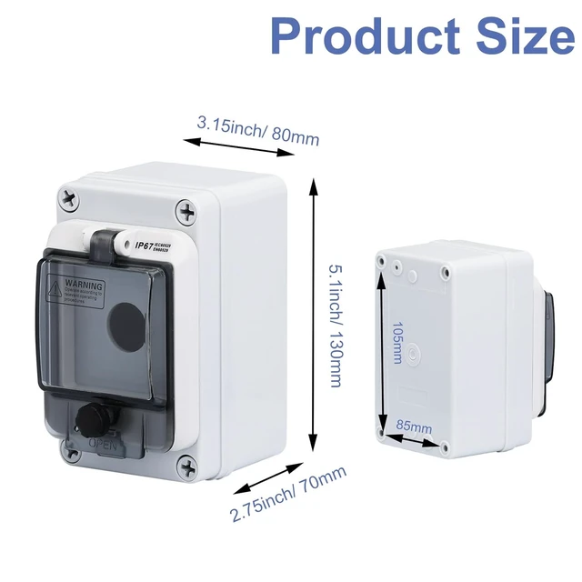 Alt view image 2 of 7 - Emergency Stop Button with Box 660V 10A E-Stop Shut-Off Switch
