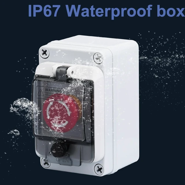 Alt view image 3 of 7 - Emergency Stop Button with Box 660V 10A E-Stop Shut-Off Switch