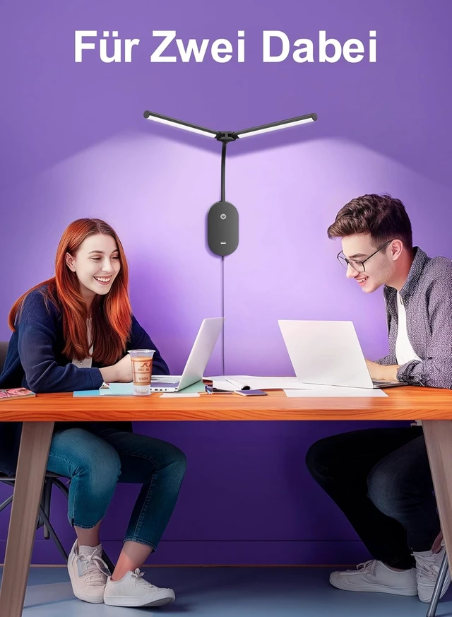 Alt view image 6 of 7 - LED Wall-Mounted Reading Light with 2 Heads & USB Output Bright 5-Level Dimmable Touch Control, 4-Hour Auto Off, 360° Gooseneck Headboard Bed Lamp