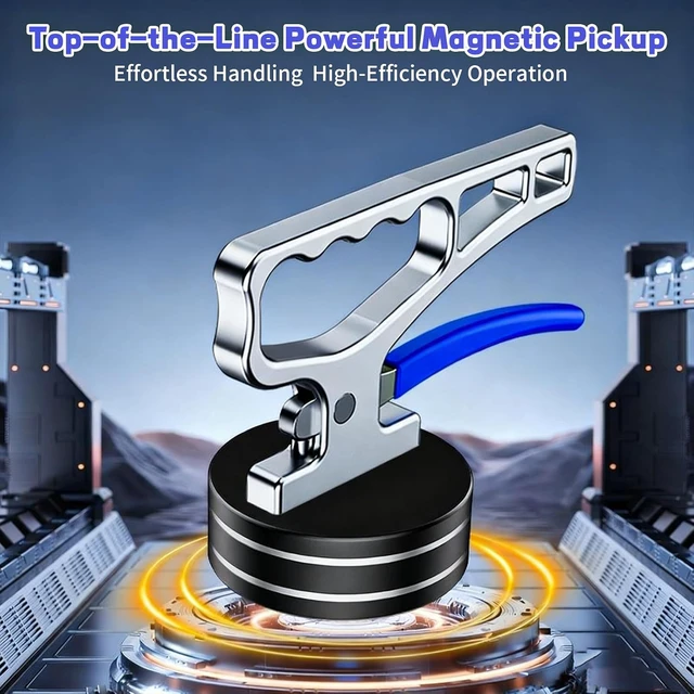 Alt view image 4 of 7 - Heavy-Duty Magnetic Pickup Tool Manual Lifting Magnet with Quick Release & Ergonomic Handle for Iron Plate, Tool Steel & Laser Cutting
