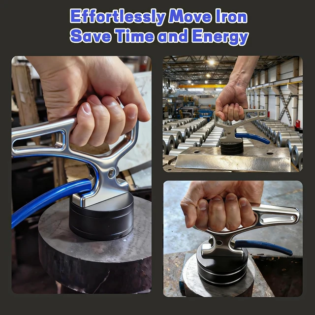 Alt view image 6 of 7 - Heavy-Duty Magnetic Pickup Tool Manual Lifting Magnet with Quick Release & Ergonomic Handle for Iron Plate, Tool Steel & Laser Cutting