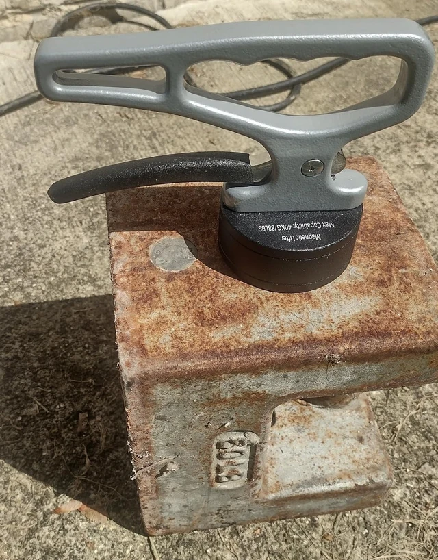 Alt view image 7 of 7 - Strong Magnetic Pickup Tool Lift Magnet with Quick Release & Ergonomic Handle, Portable Material Collector for Iron Plate, Tool Steel & Laser Cutting