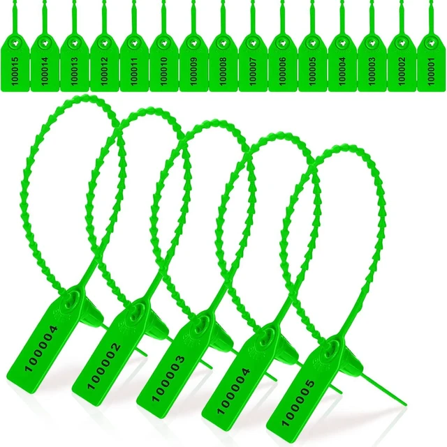 Main image of 1000 Pcs Plastic Fire Extinguisher Tamper Seal Tags (Green)