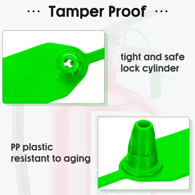 Alt view image 4 of 7 - 1000 Pcs Plastic Fire Extinguisher Tamper Seal Tags (Green)