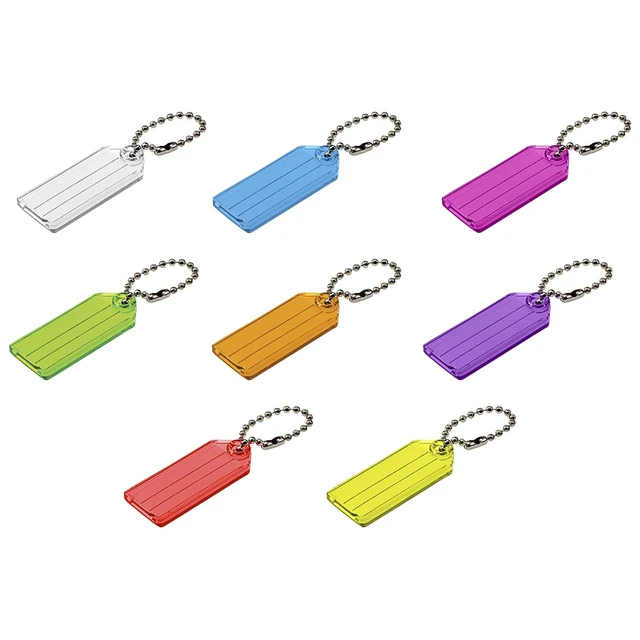 Alt view image 2 of 7 - Colored Key Tags with Ball Chain Display Box of 100 Assorted Tags (10100)
