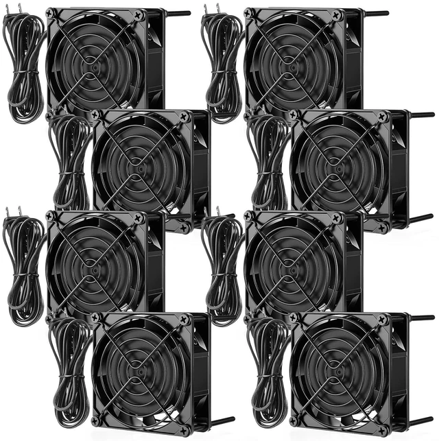 Main image of 8-Pack 120V AC 80mm*25mm Cooling Muffin Exhaust Fans