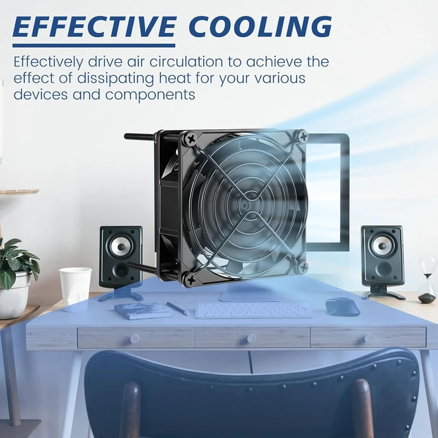 Alt view image 6 of 7 - 8-Pack 120V AC 80mm*25mm Cooling Muffin Exhaust Fans