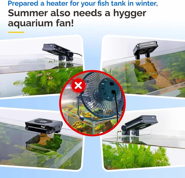 Alt view image 6 of 6 - Aquarium Chiller Fan Quiet Fish Tank Cooling Fan with Adjustable Speed Controller for Freshwater & Saltwater Tanks (3-Fan Head)