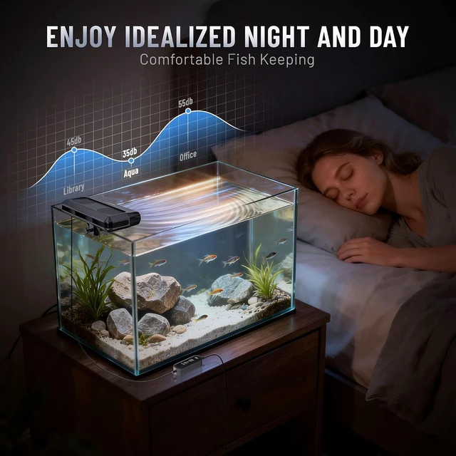 Alt view image 3 of 7 - Ultra-Quiet Powerful Aquarium Fan, 3-7 Cooling Effect with 3 Adjustable Speed Modes, Fits Aquariums With or Without Edges for Axolotl, Seawater, Freshwater, Coral & Grass Tanks