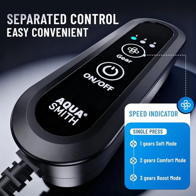 Alt view image 4 of 7 - Ultra-Quiet Powerful Aquarium Fan, 3-7 Cooling Effect with 3 Adjustable Speed Modes, Fits Aquariums With or Without Edges for Axolotl, Seawater, Freshwater, Coral & Grass Tanks