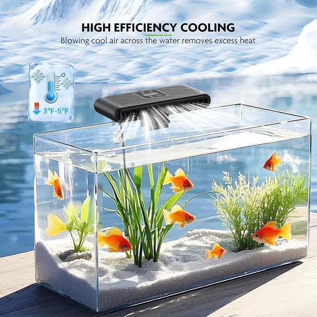 Alt view image 2 of 7 - Aquarium Water Chiller Fan with Auto Temp Control & Temperature Probe