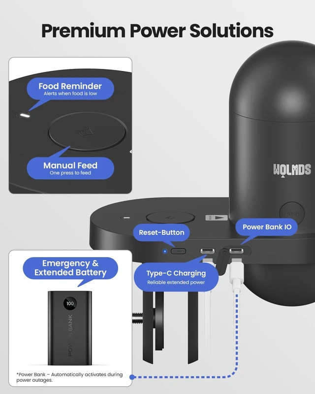 Alt view image 7 of 7 - WiFi Auto Food Dispenser with Camera Automatic Fish Feeder for Aquarium