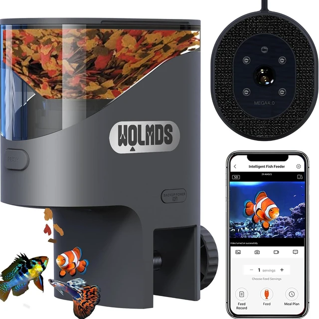 Main image of WiFi Flakes Food Dispenser with Camera Automatic Fish Feeder for Aquarium