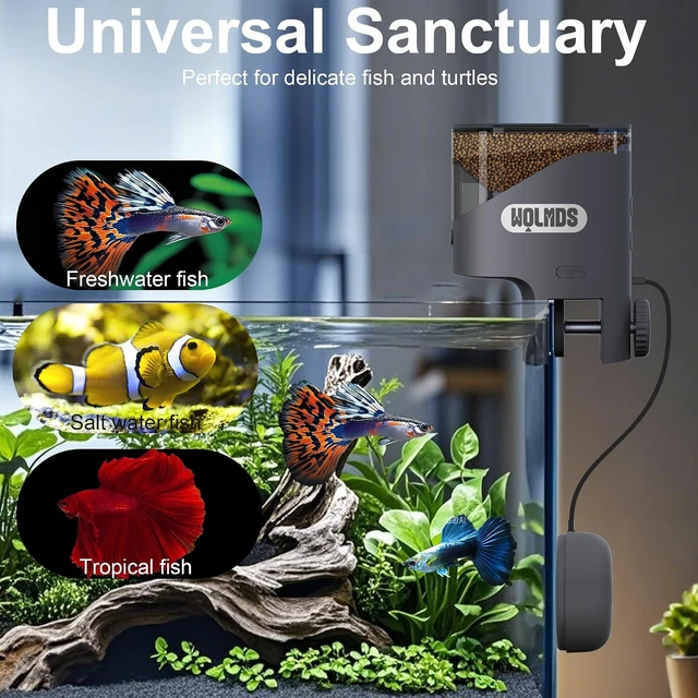 Alt view image 2 of 7 - WiFi Flakes Food Dispenser with Camera Automatic Fish Feeder for Aquarium