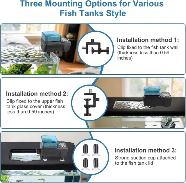 Alt view image 4 of 7 - Rechargeable Automatic Fish Feeder with 3 Feeding Modes, USB Powered