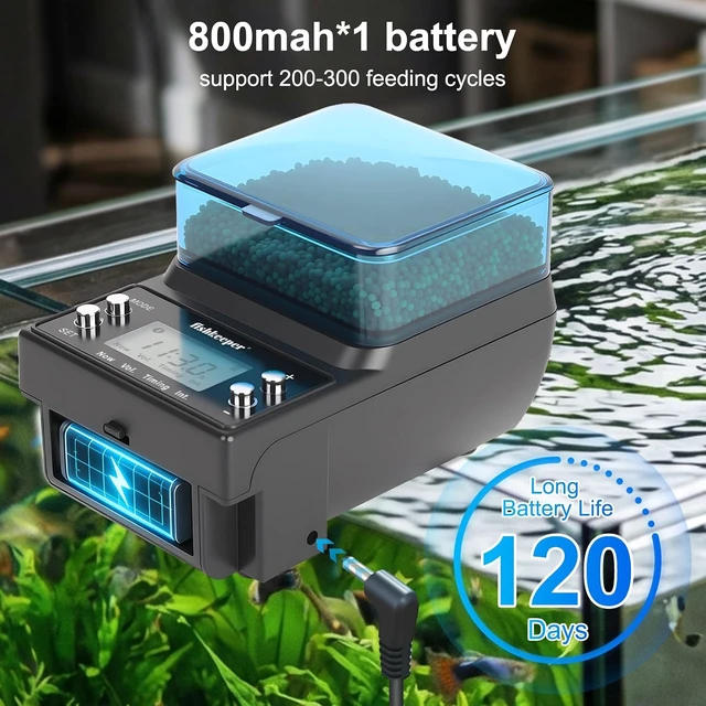 Alt view image 6 of 7 - Rechargeable Automatic Fish Feeder with 3 Feeding Modes, USB Powered