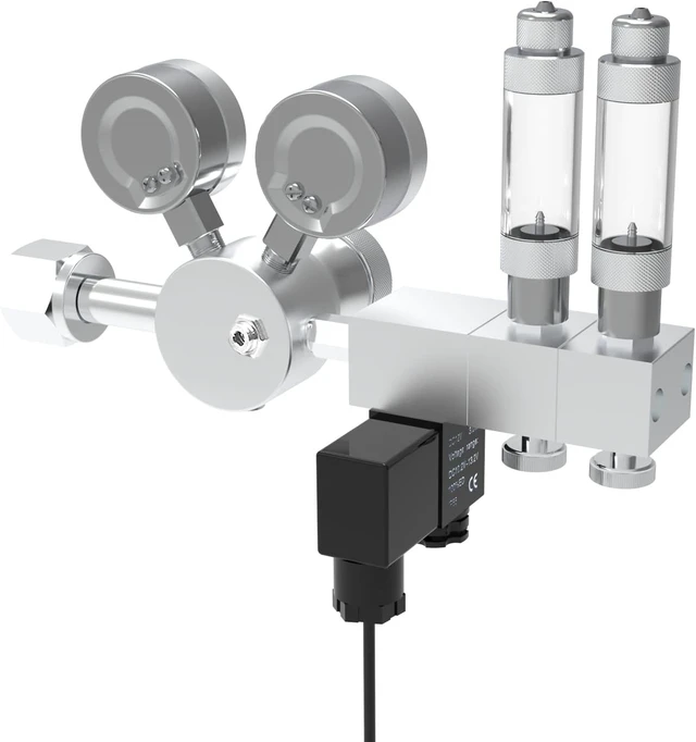 Alt view image 4 of 7 - CGA320 Pro Dual-Stage CO2 Regulator for Aquarium Plant Tanks