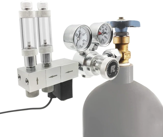 Alt view image 6 of 7 - CGA320 Pro Dual-Stage CO2 Regulator for Aquarium Plant Tanks