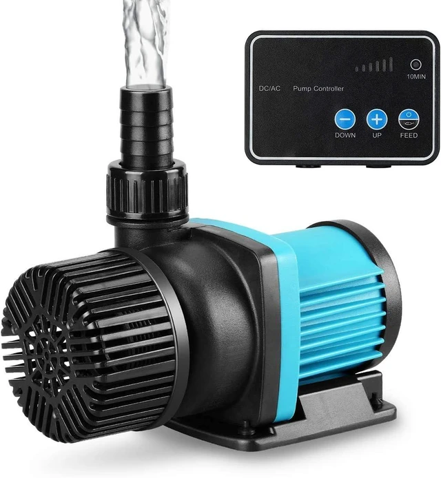 Main image of 1850 GPH 55W Aquarium Water Pump, 24V DC Submersible & Inline Return Pump with Controller, 16FT Cord for Fish Tanks, Fountains, Sump, Hydroponics, Ponds, Freshwater & Marine