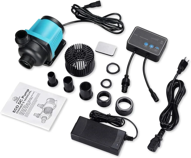 Alt view image 6 of 6 - 1850 GPH 55W Aquarium Water Pump, 24V DC Submersible & Inline Return Pump with Controller, 16FT Cord for Fish Tanks, Fountains, Sump, Hydroponics, Ponds, Freshwater & Marine
