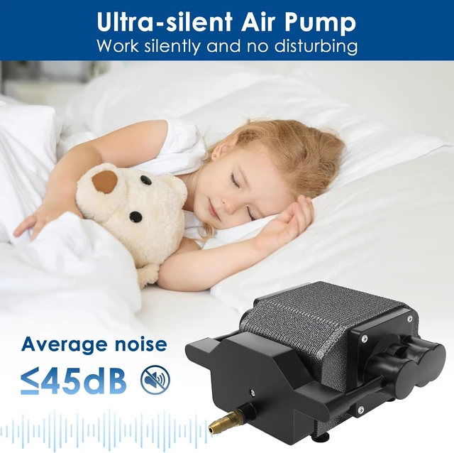 Alt view image 4 of 7 - Quiet Aquarium Air Pump with Adjustable Airflow, 200/317/475 GPH