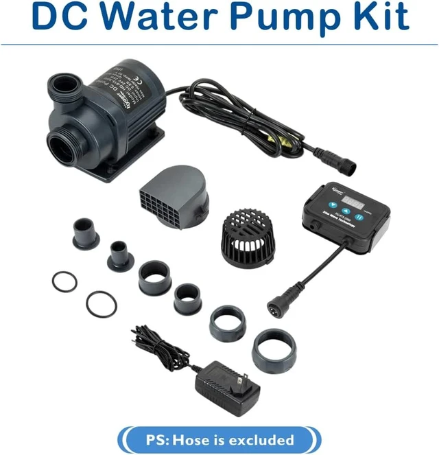 Alt view image 6 of 6 - 800 GPH Quiet 24V DC Inline/Submersible Aquarium Pump with LCD Display Controller Return Pump for Saltwater Coral Reef Tank Sump