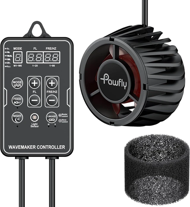 Main image of 3400 GPH Aquarium Wave Maker, DC 24V 20W Circulation Pump with Magnetic Base Power Head for 50-450 Gallon Freshwater & Saltwater Tanks