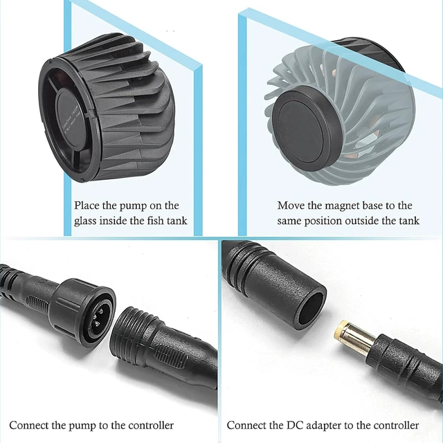 Alt view image 4 of 7 - 3600 GPH DC24V Magnetic Wave Maker for Aquarium, 20W
