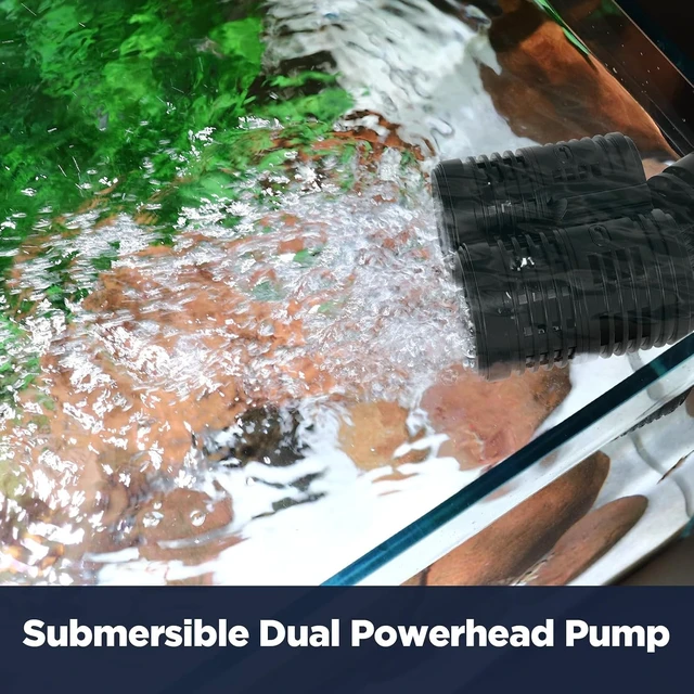 Alt view image 3 of 7 - 2114 GPH Aquarium Wave Maker, Submersible Circulation Pump with Magnetic Mount for 60-150 Gallon Tanks Freshwater & Saltwater