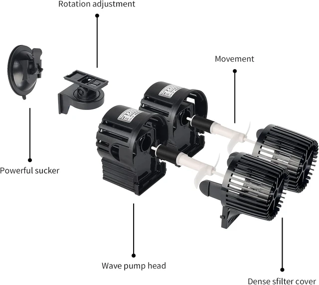 Alt view image 5 of 7 - 360° Wave Maker 6340 GPH Aquarium Circulation Pump