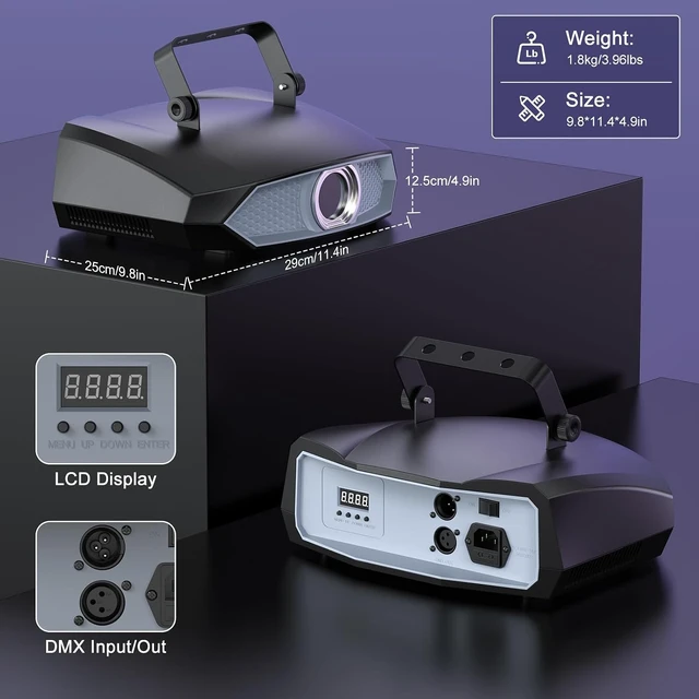 Alt view image 6 of 7 - 3D Animation DJ Party Laser Light with Multiple Control Functions Manual Graffiti, Text Playback & Personalized Programming for DJ Parties, KTV Bars & Events2PCS