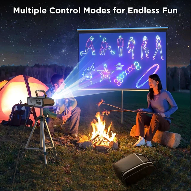 Alt view image 7 of 7 - 3D Animation DJ Party Laser Light with Multiple Control Functions Manual Graffiti, Text Playback & Personalized Programming for DJ Parties, KTV Bars & Events2PCS