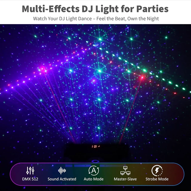 Alt view image 4 of 7 - Laser-Effect DJ Party Lights