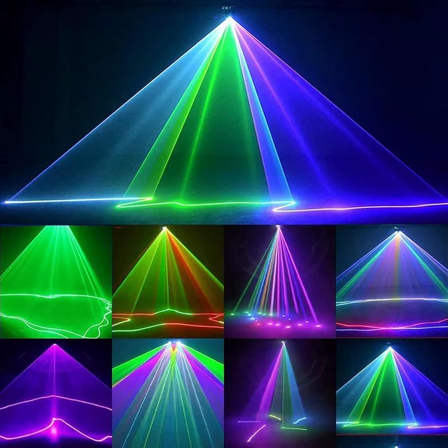 Alt view image 3 of 7 - Professional RGB Laser Party Lights with DMX512 Remote Control & Sound Activation Beam Effect Projector Lighting for Shows, KTV, Bars, Clubs, Dances & Mobile DJs