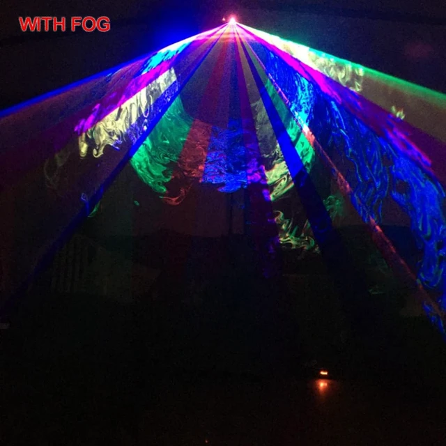 Alt view image 5 of 7 - Professional RGB Laser Party Lights with DMX512 Remote Control & Sound Activation Beam Effect Projector Lighting for Shows, KTV, Bars, Clubs, Dances & Mobile DJs