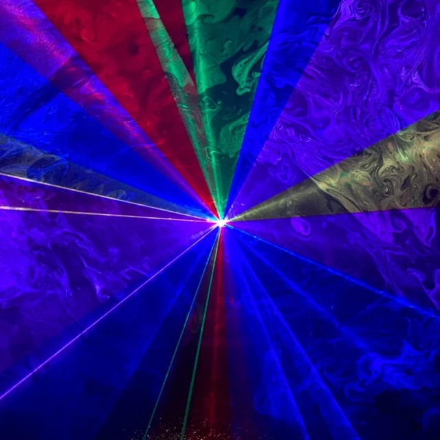 Alt view image 6 of 7 - Professional RGB Laser Party Lights with DMX512 Remote Control & Sound Activation Beam Effect Projector Lighting for Shows, KTV, Bars, Clubs, Dances & Mobile DJs